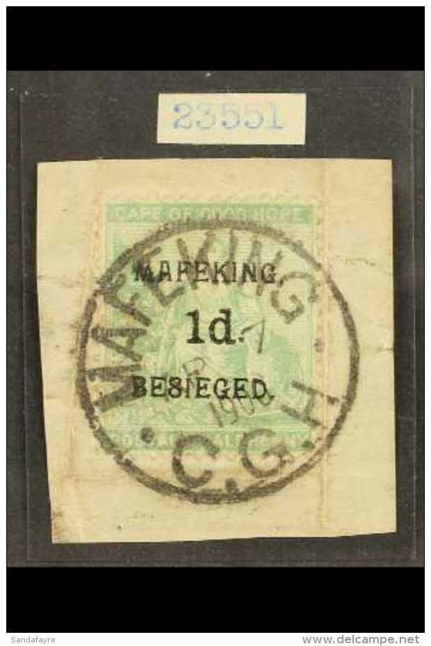 MAFEKING SIEGE 1900 1d On &frac12;d Green, SG.1, Fine Used On Piece, Creases In Paper Clear Of Stamp, With... - Unclassified