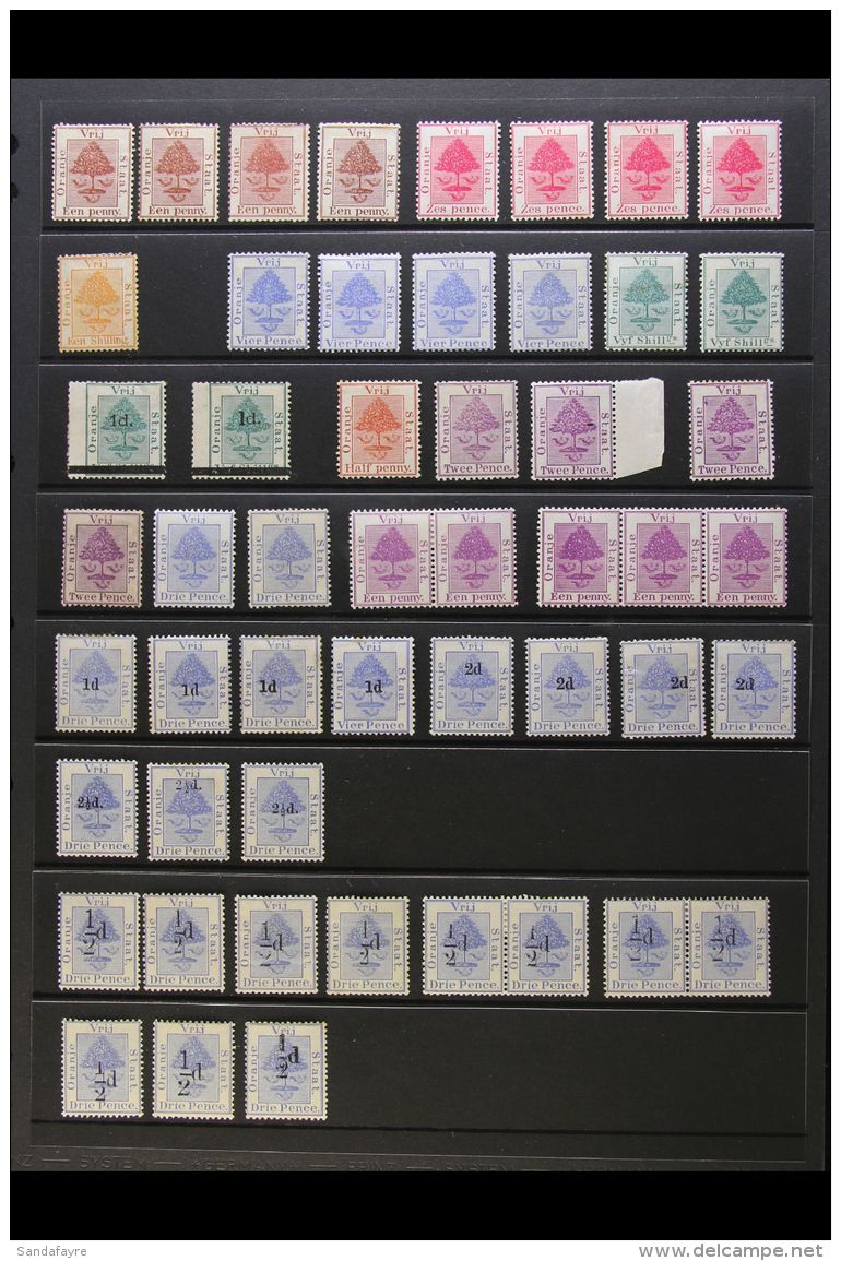 ORANGE FREE STATE 1868 - 1896 Useful Mint Selection On Stock Page With 1868 Shades To 1s, 1878 4d And 5s, 1881 1d... - Unclassified