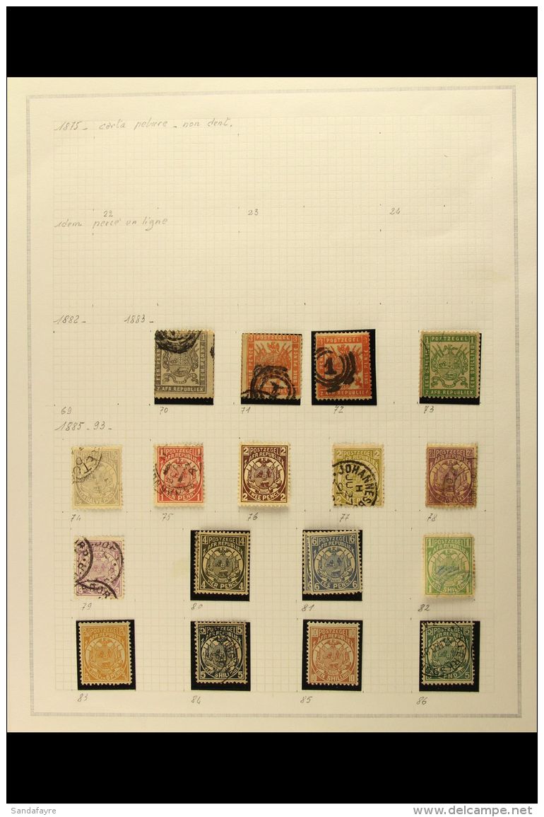 TRANSVAAL 1882-1896 OLD TIME 2ND REPUBLIC COLLECTION On Album Pages. We See &amp; Mint &amp; Used Range With 1883... - Unclassified