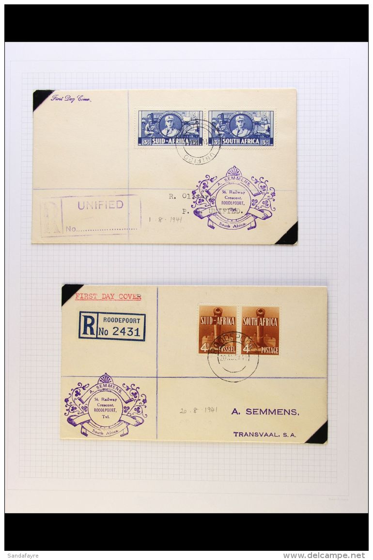 1941-42 War Effort FIRST DAY COVERS, With All Values To 6d (in Pairs) On Individual Covers (issued Different... - Unclassified