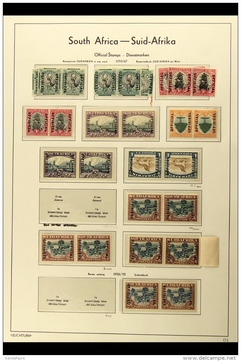 OFFICIALS 1930-47  "UNHYPHENATED" ISSUES FINE MINT COLLECTION  Includes &frac12;d Wmk Upright &amp; Inverted, 1d... - Unclassified