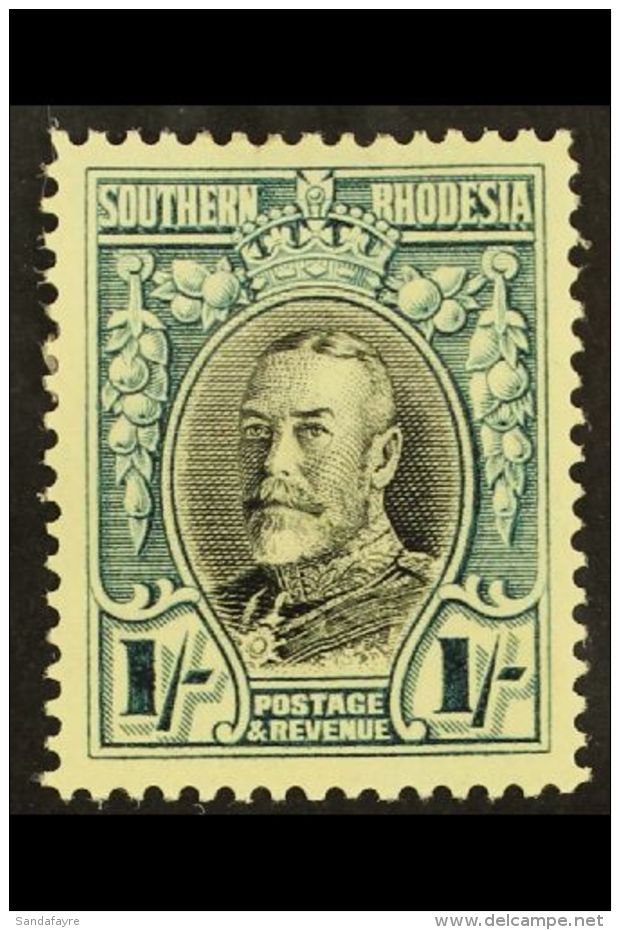 1931 1s Black And Greenish Blue, Geo V, Perf 14, SG 23b, Very Fine And Fresh Mint. For More Images, Please Visit... - Southern Rhodesia (...-1964)
