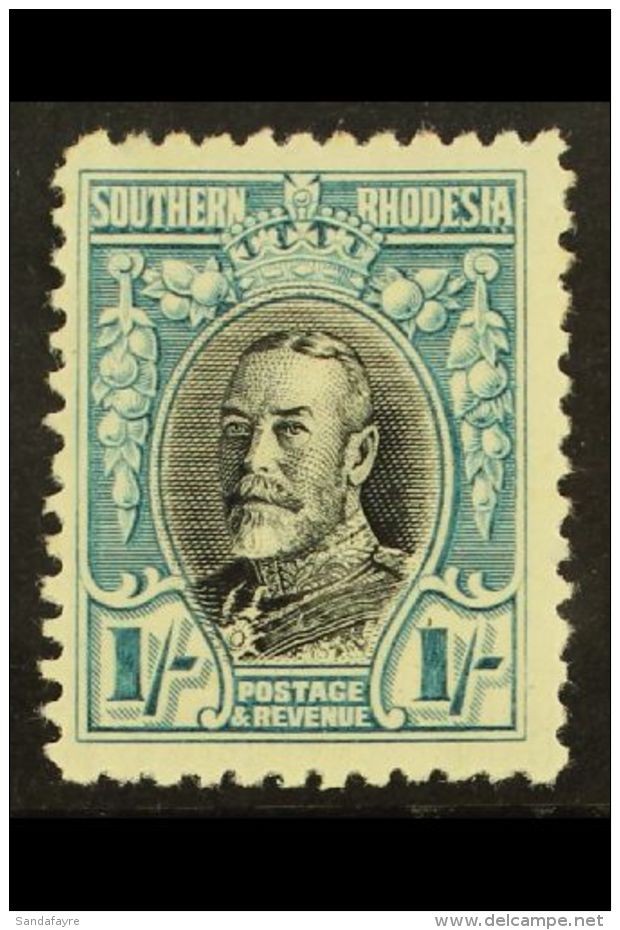 1931 1s Black And Greenish Blue, Geo V, Perf 11&frac12;, SG 23a, Very Fine And Fresh Mint. For More Images, Please... - Southern Rhodesia (...-1964)
