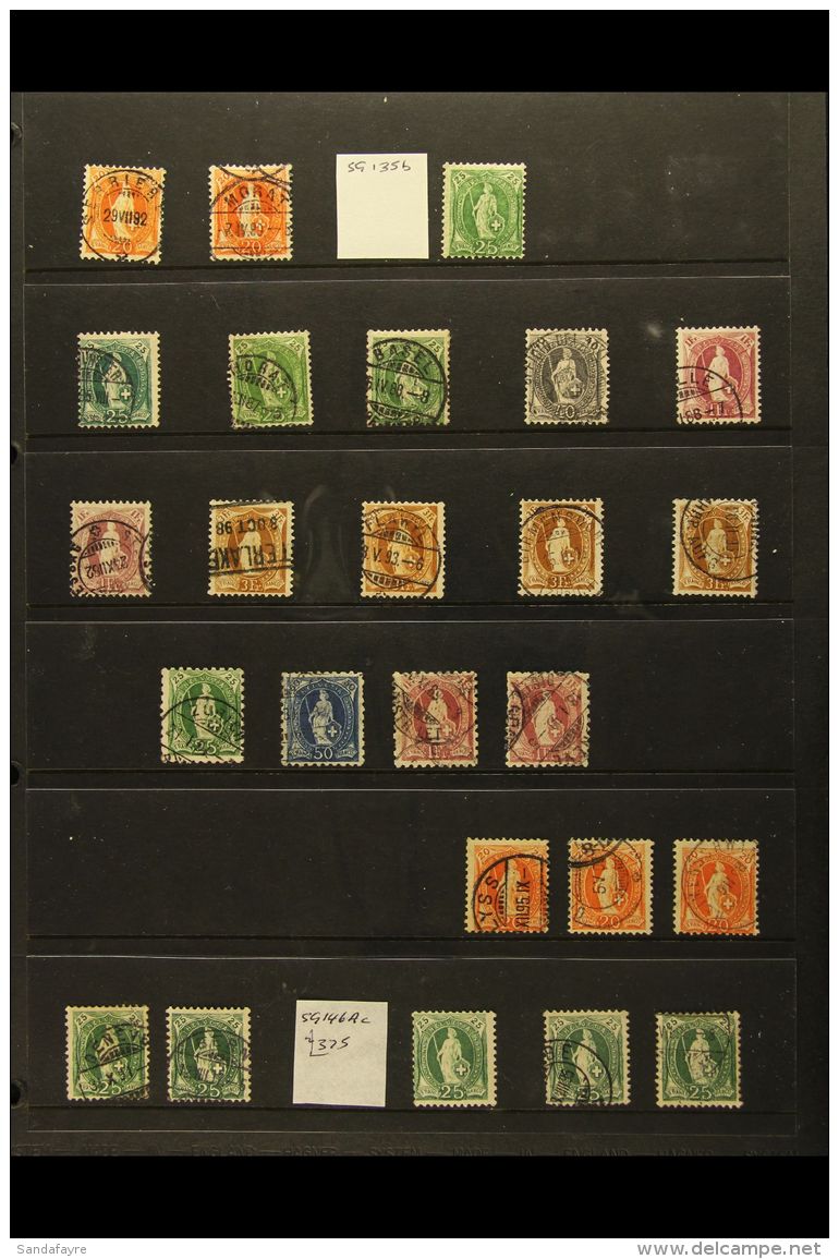 1882-1907 STANDING HELVETIA SPECIALISED COLLECTION - Good Looking Lot With A Range Of Different Perforations,... - Other & Unclassified