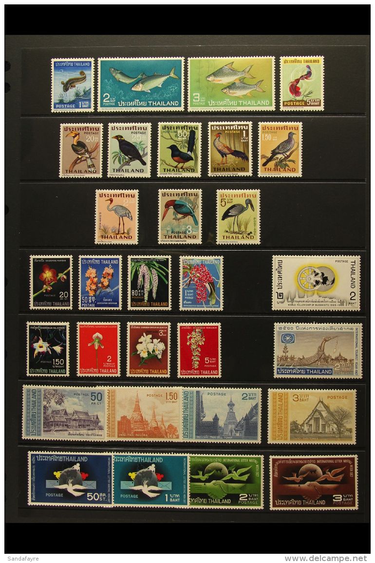 1960-67 VERY FINE MINT COLLECTION Presented On Stock Pages. An All Different, Lightly Hinged Collection That... - Thailand