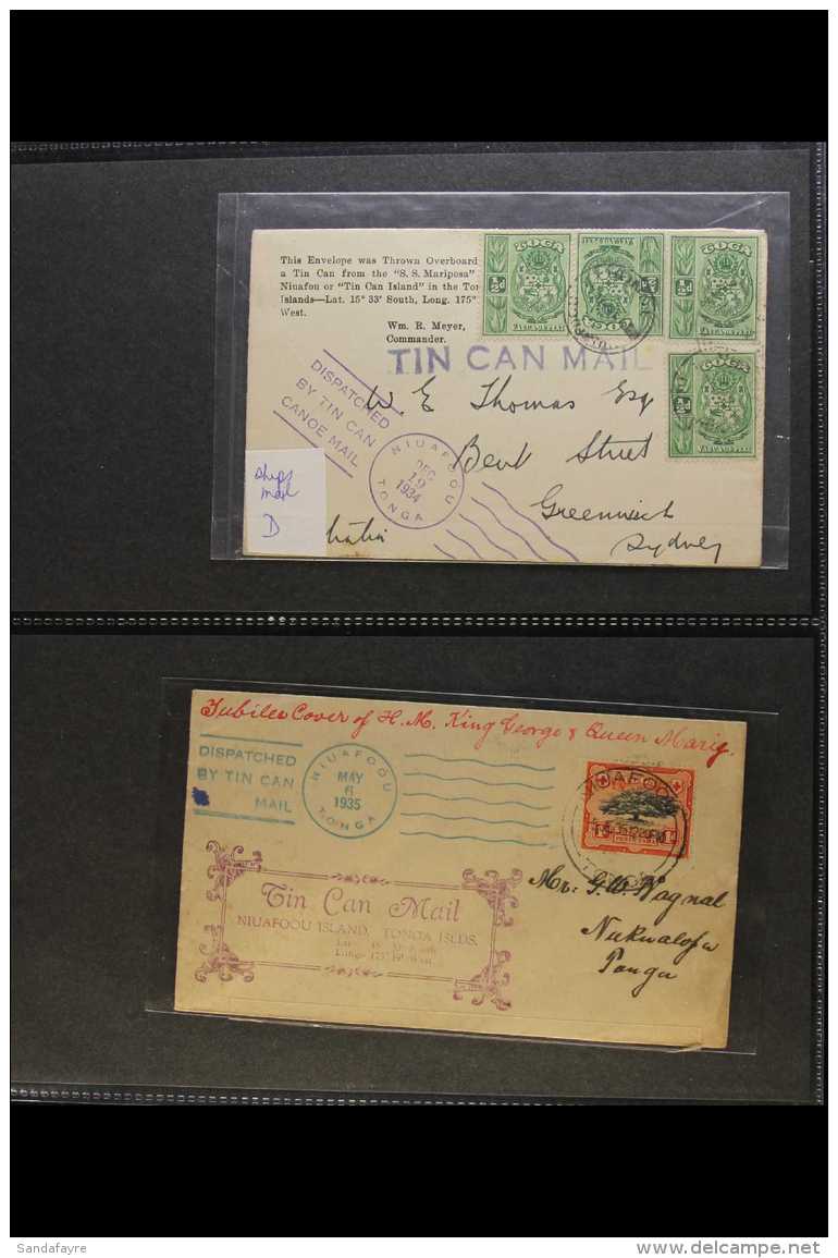 1930-37 TIN CAN MAIL A Delightful Collection Of KGV Era Covers, Many Are Illustrated, Bear Various Cachets,... - Tonga (...-1970)