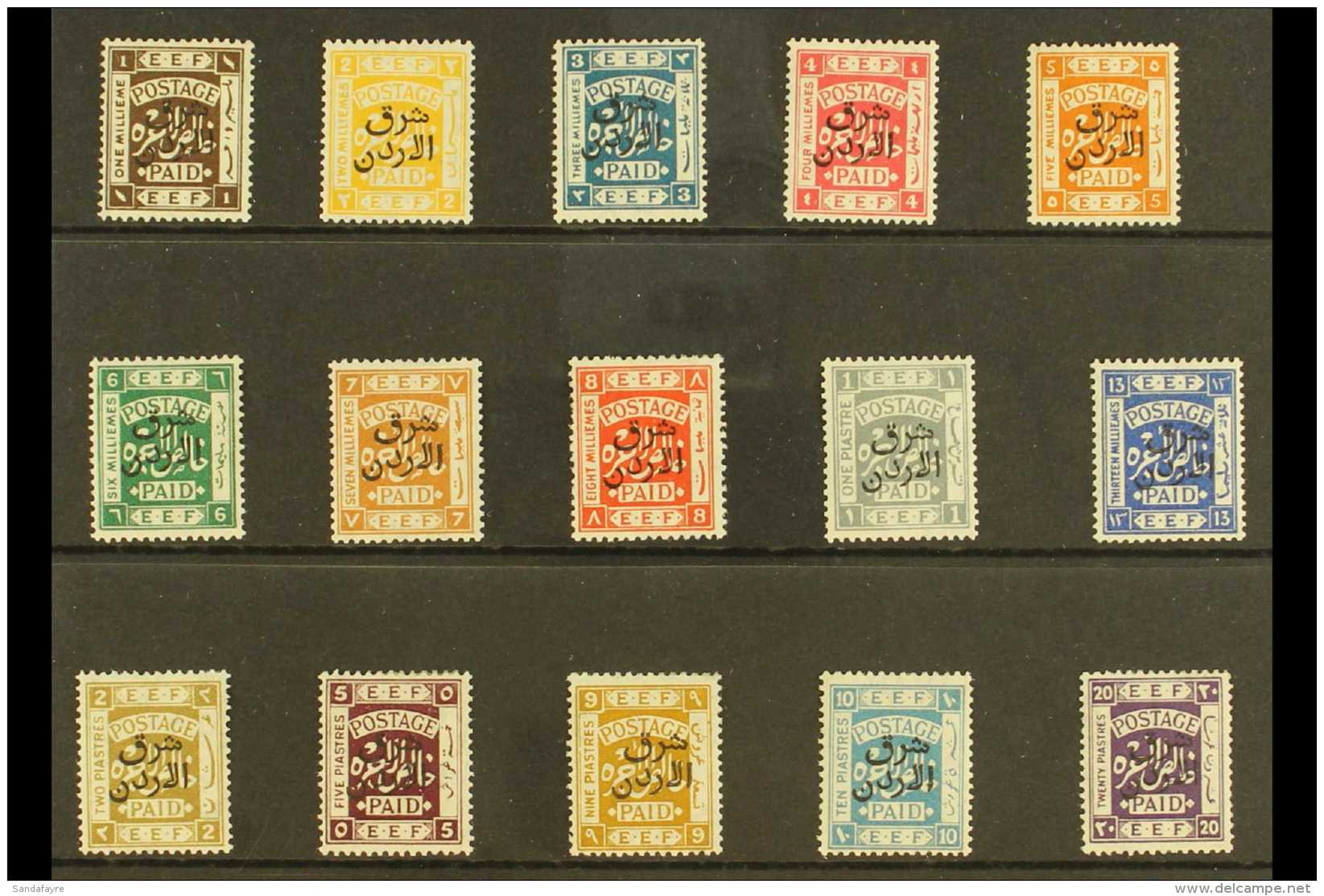 1925-26 Palestine Opt'd Set, SG 143/57, Fine Mint (15 Stamps) For More Images, Please Visit... - Jordan