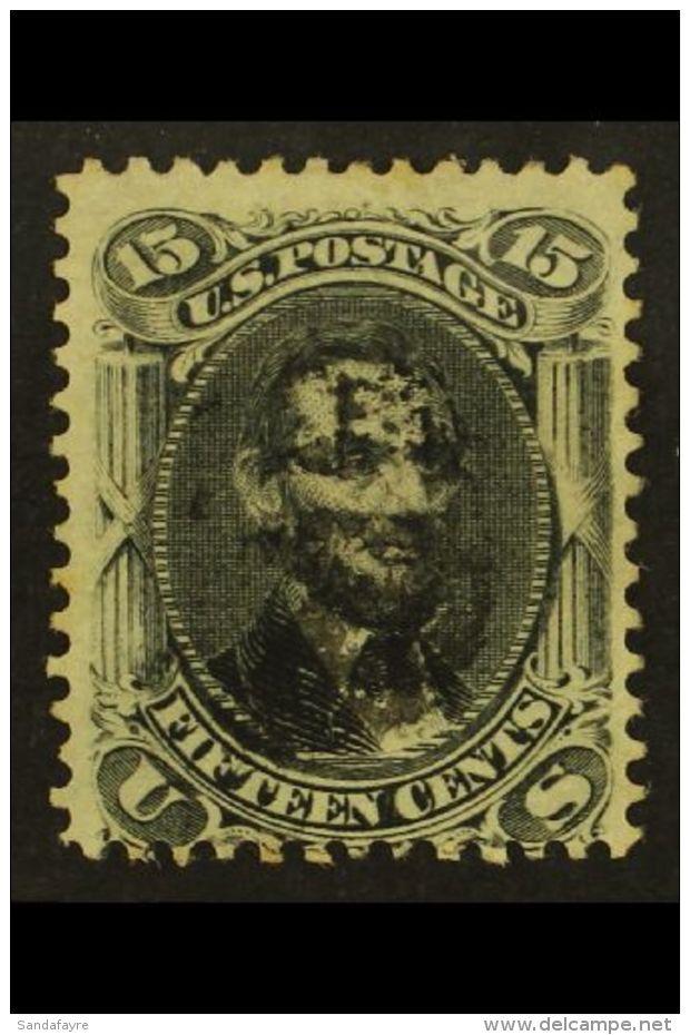 1867 15c Black With Embossed "F" Grill 9x13mm (Scott 98, SG 100) Fine Used. For More Images, Please Visit... - Other & Unclassified