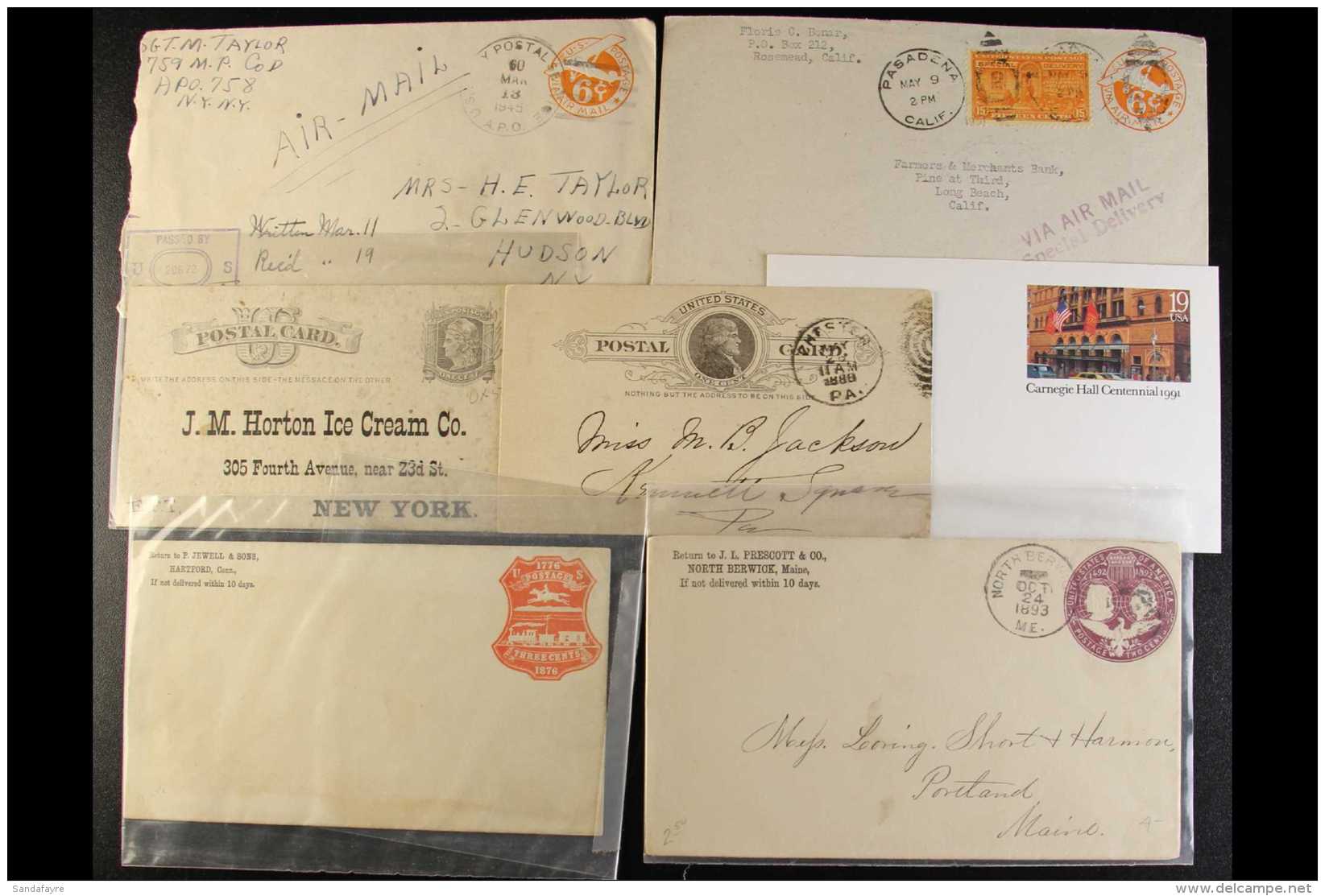 POSTAL STATIONERY 1860s-2000s MOSTLY USED Covers &amp; Cards Accumulation In A Small Box. Many Airmail &amp;... - Other & Unclassified