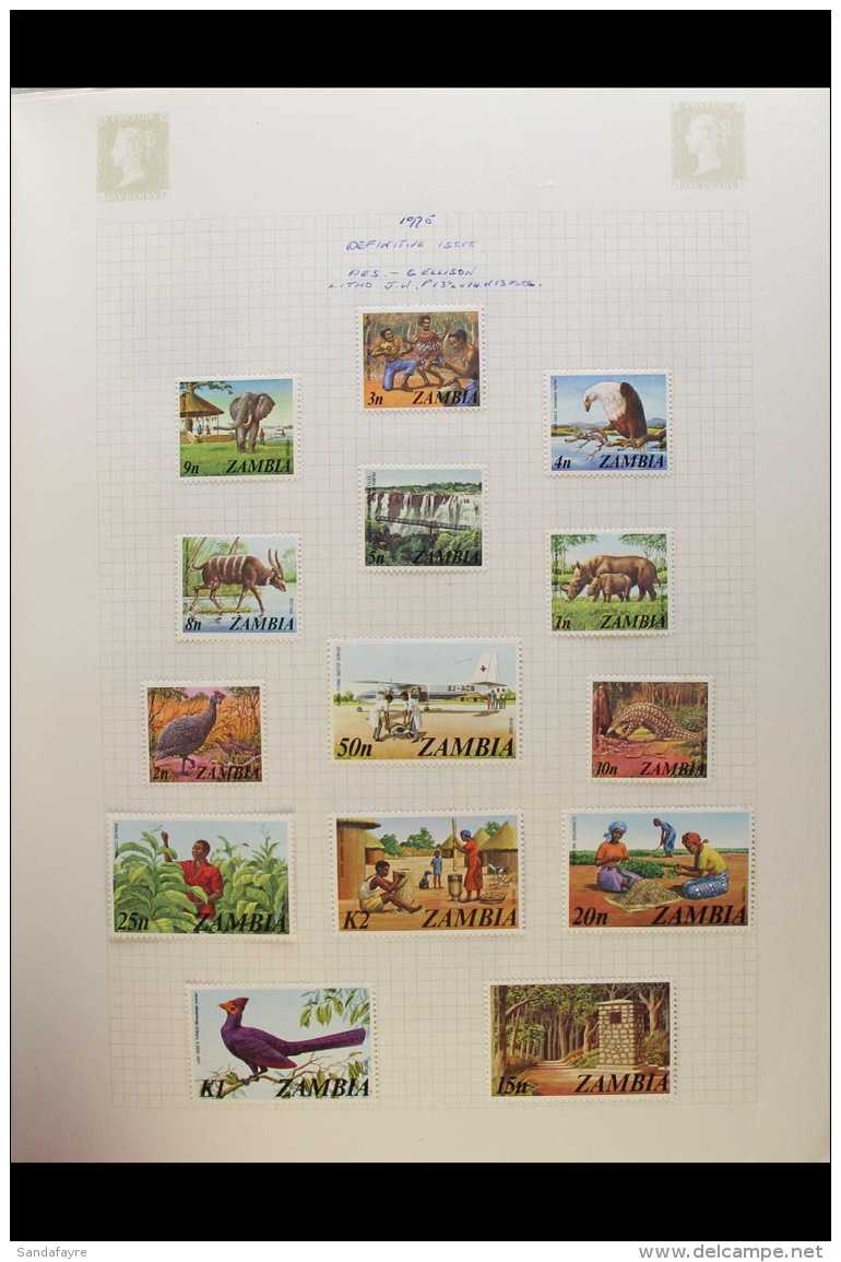 1964-93 Clean Mint And Used Collection In An Album Incl Stamps, Commercial Covers, Etc. (approx 370 Stamps, 6... - Zambia (1965-...)