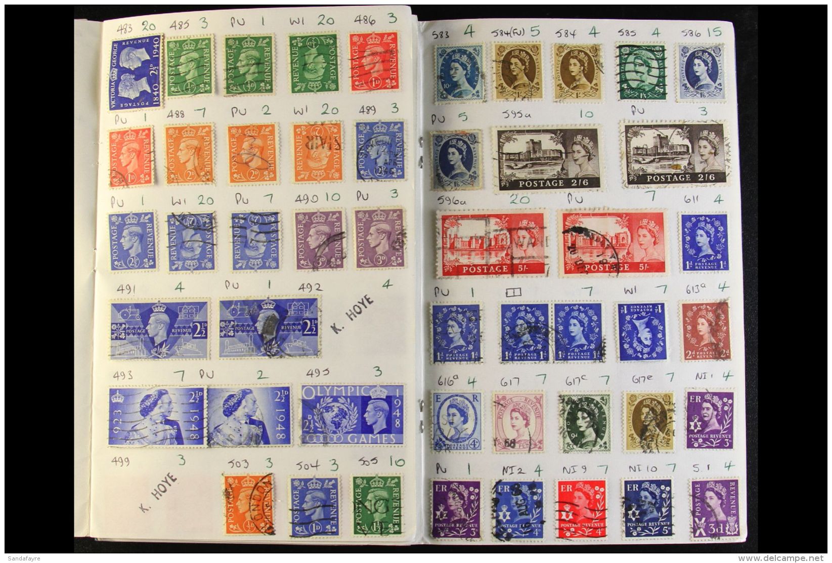 CIRCUIT BOOK HOARD An Extensive KGVI - QEII MINT/NHM &amp; USED RANGE In A Pile Of "Picked" Stamp Club Circuit... - Other & Unclassified