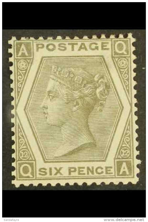 1872-73 6d Grey (plate 12) Wmk Spray, SG 125, Mint Part OG With Couple Of Gum Thin Spots In Hinge Area. Lovely... - Other & Unclassified