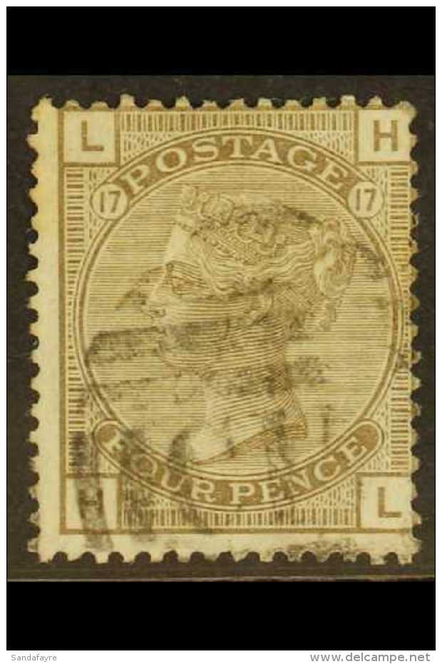 1880 4d Grey- Brown, Wmk Large Garter, SG 154, Fine Used. For More Images, Please Visit... - Other & Unclassified