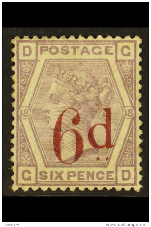 1880-83 6d On 6d Lilac, Wmk Crown, SG 162, Mint Part OG With Excellent Centering, Cat &pound;675. For More Images,... - Other & Unclassified