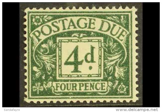 POSTAGE DUE 1937-38 4d Dull Grey-green, Wmk "G VI R", SG D31, Very Fine Never Hinged Mint. For More Images, Please... - Unclassified