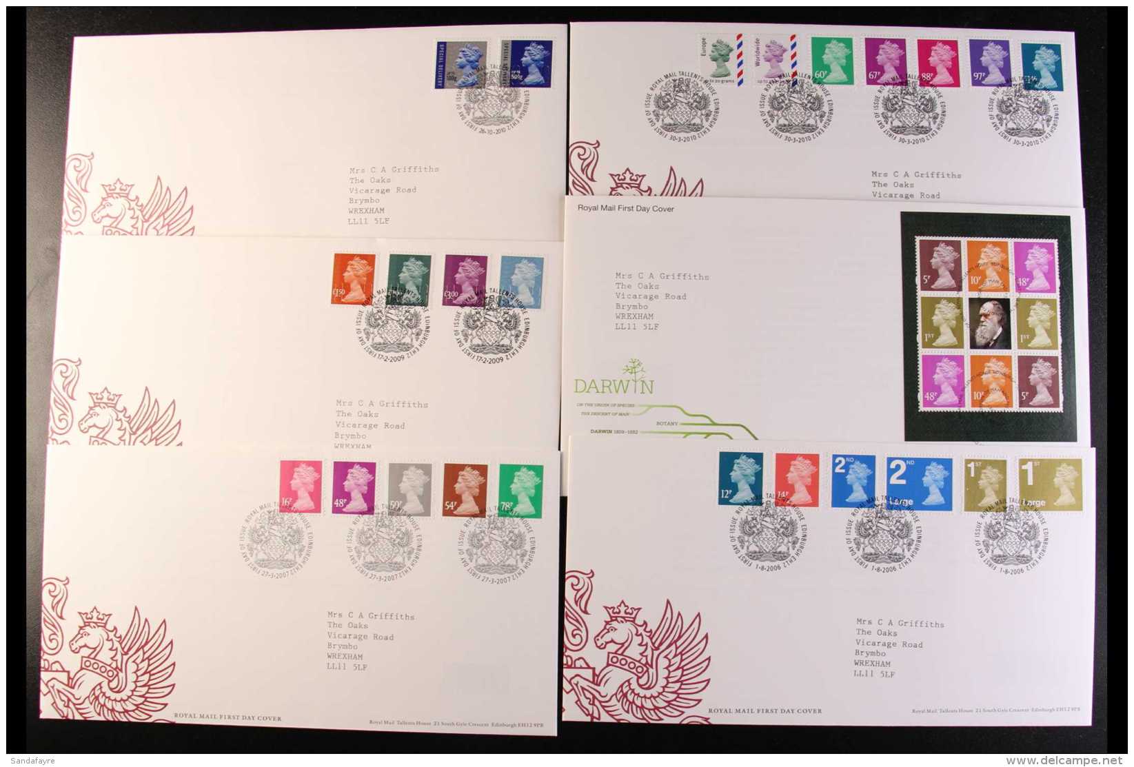 2005-2010 DEFINITIVE COVERS All Different Collection Of Royal Mail Illustrated Definitive And Definitive Prestige... - FDC