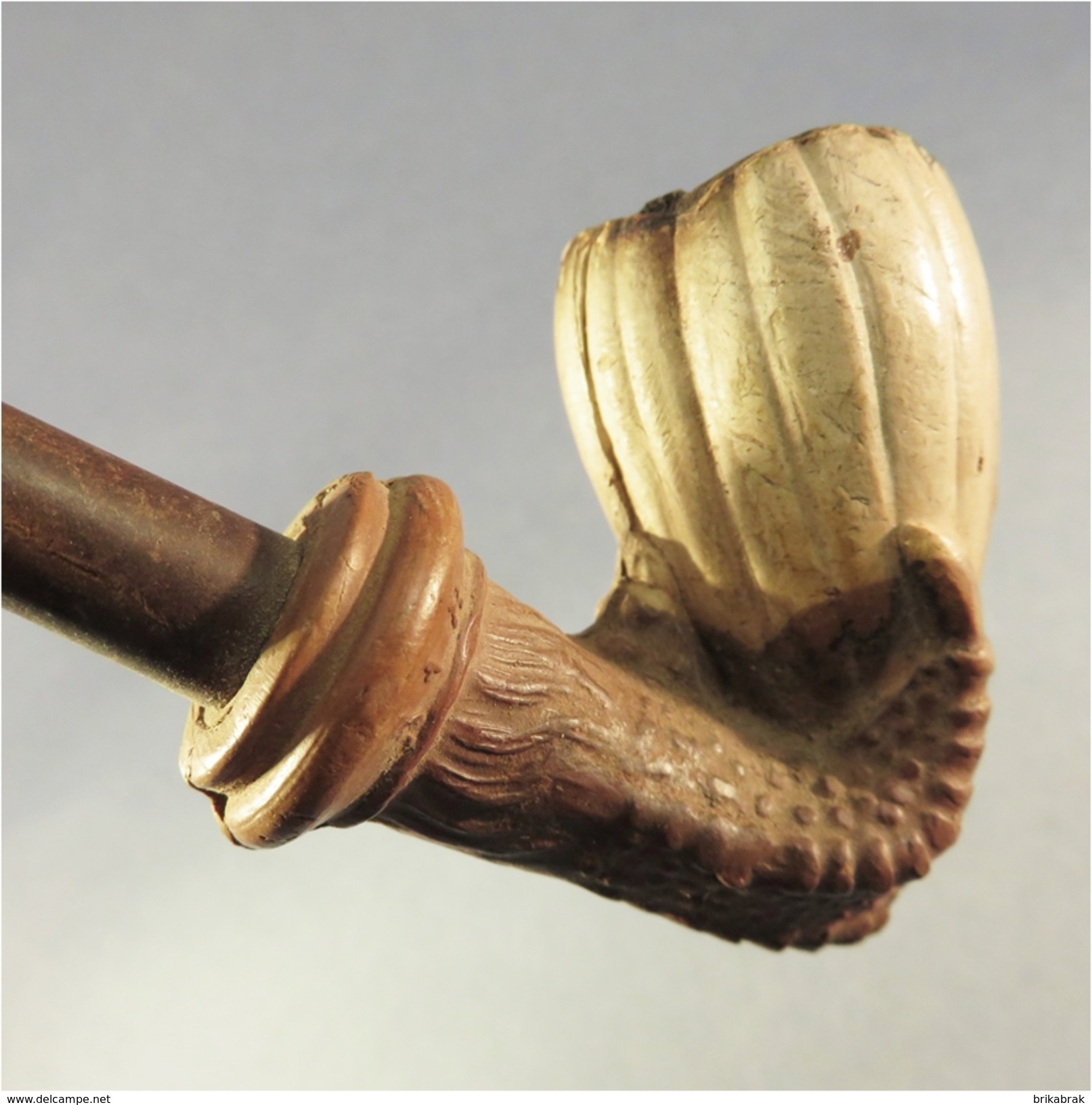 * PIPE PATTE OISEAU EN TERRE CUITE - Tabac Fumeur - Porcelain Pipes