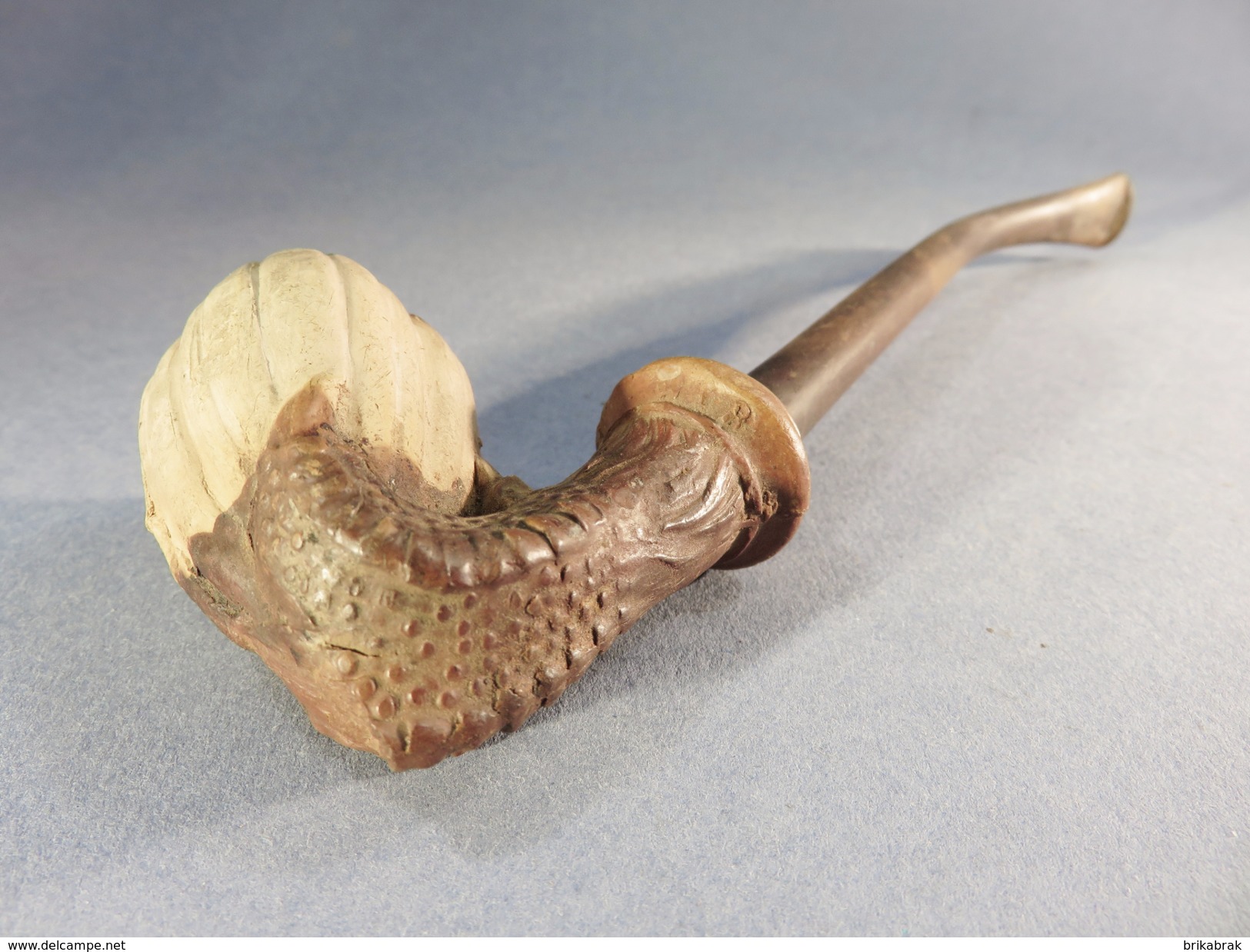 * PIPE PATTE OISEAU EN TERRE CUITE - Tabac Fumeur