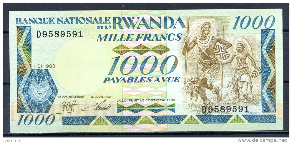 461-Rwanda Billet De 1000 Francs 1988 D958 Neuf - Rwanda