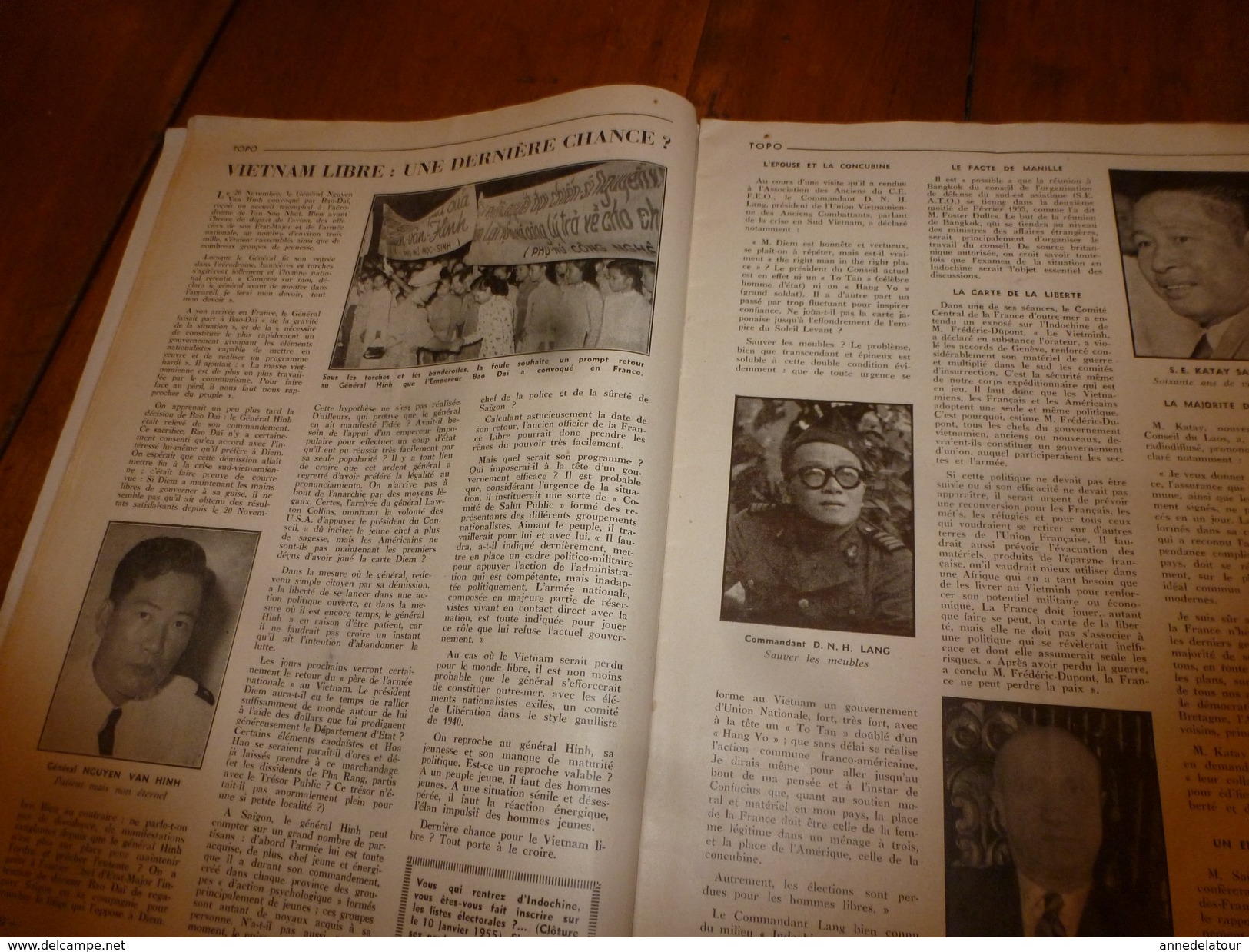 1955 LE COMBATTANT D'INDOCHINE: J'étais Prisonnier Du Vietminh ;Affaire Des Fuites Et Dien Bien Phu ; Etc - Francés