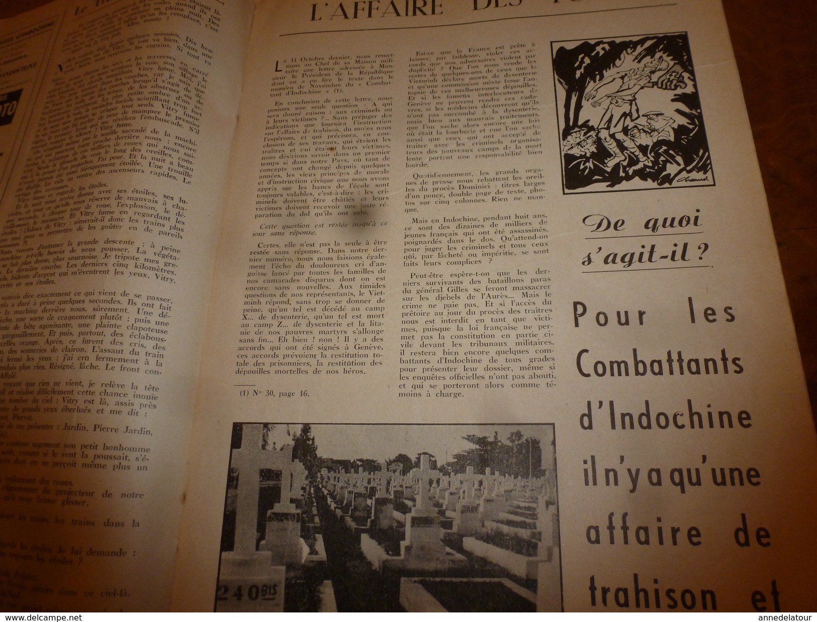 1954 LE COMBATTANT D'INDOCHINE: J'étais prisonnier du Vietminh ;Hanoï; Saïgon; Ho Chi Minh; SIAM ;Légion; G. de Villier