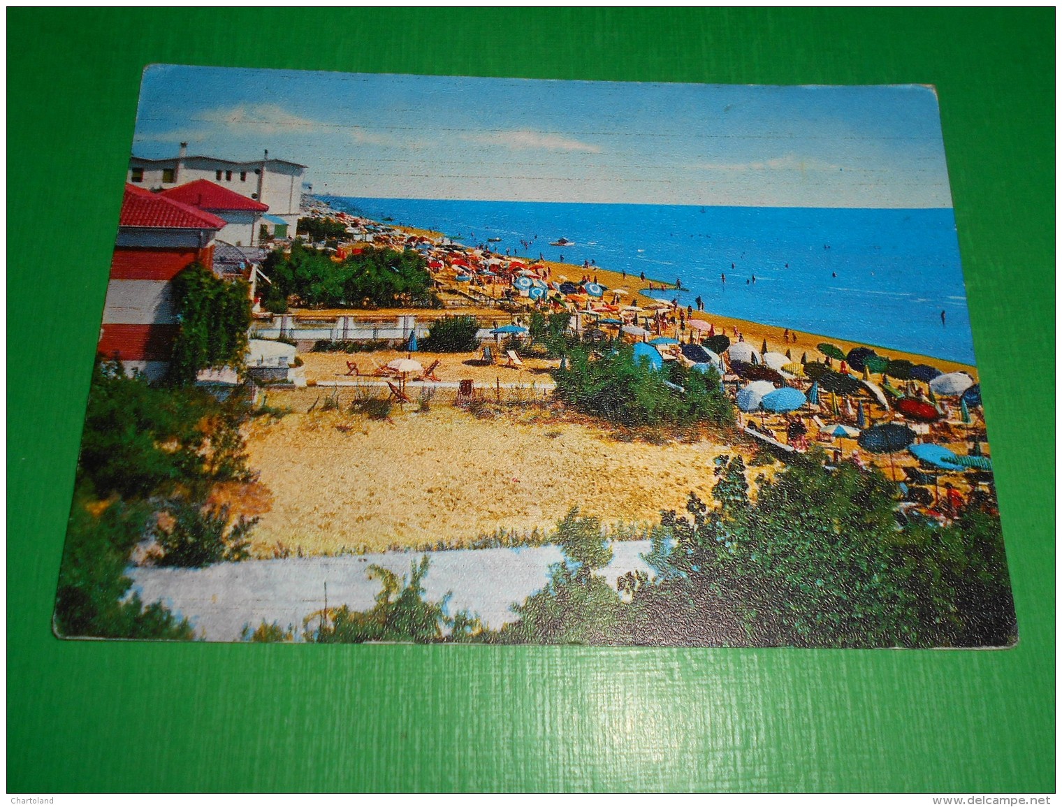 Cartolina Jesolo Lido - La Spiaggia 1962 - Venezia