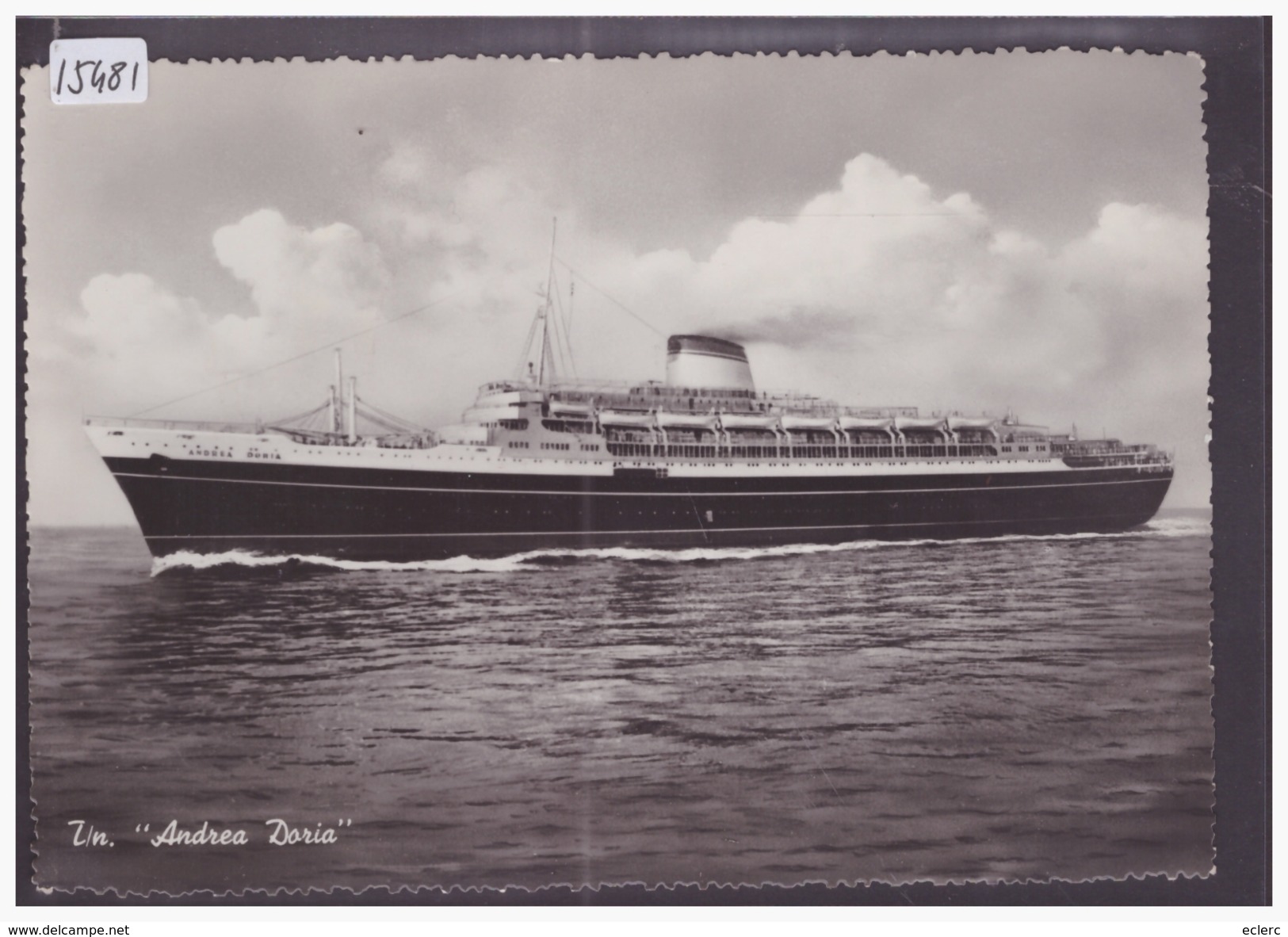 FORMAT 10x15cm - ITALIA STA DI NAVIGAZIONE - ANDREA DORIA - TB - Steamers