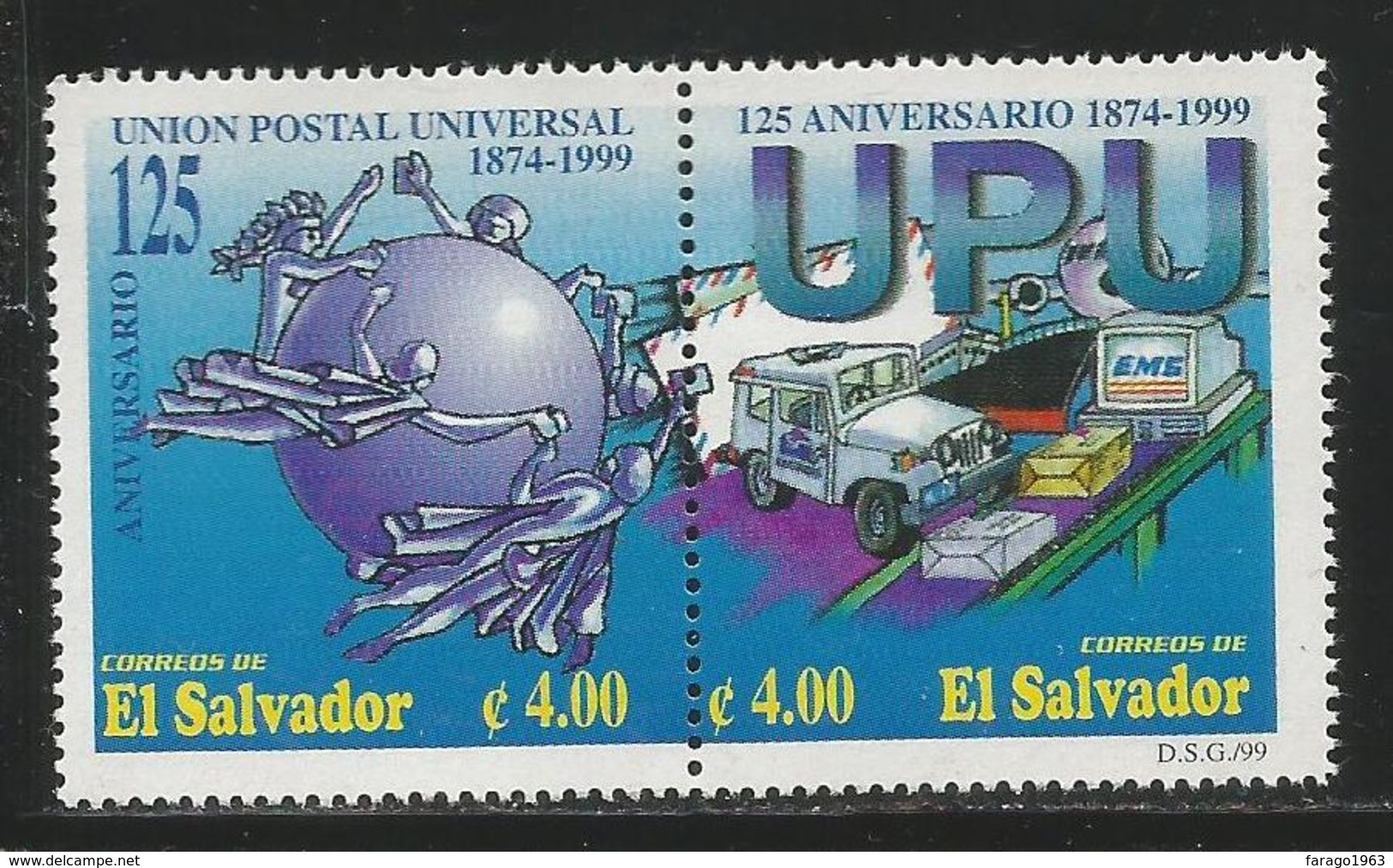 1999 El Salvador UPU  Complete Set Of 2 MNH - El Salvador