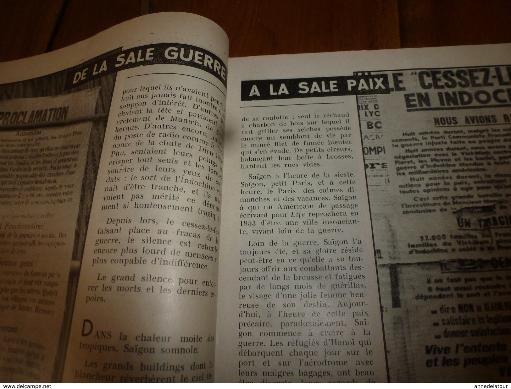 1954 LE COMBATTANT D'INDOCHINE:   Au secours de DIEN BIEN PHU ;  Bataille de la Rivière Noire ; etc