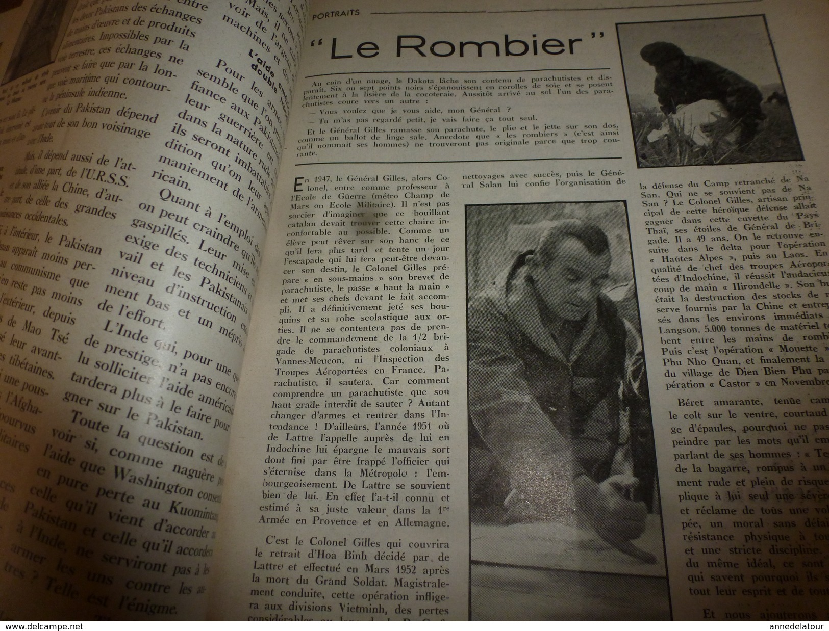 1954 LE COMBATTANT D'INDOCHINE:   Au secours de DIEN BIEN PHU ;  Bataille de la Rivière Noire ; etc