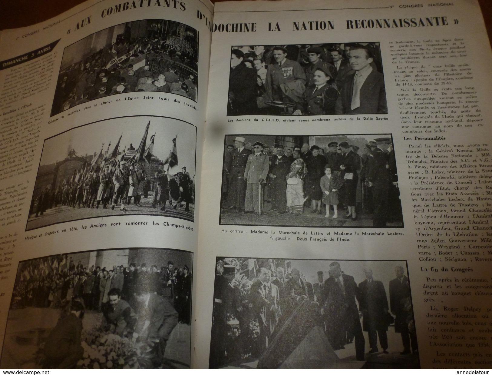 1955 LE COMBATTANT D'INDOCHINE:   J'étais à DIEN BIEN PHU ; La liberté du culte à la mode Vietminh; etc