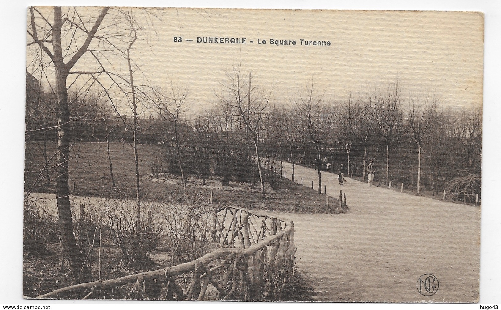 (RECTO / VERSO) DUNKERQUE - N° 93 - LE SQUARE TURENNE - CPA VOYAGEE - Dunkerque