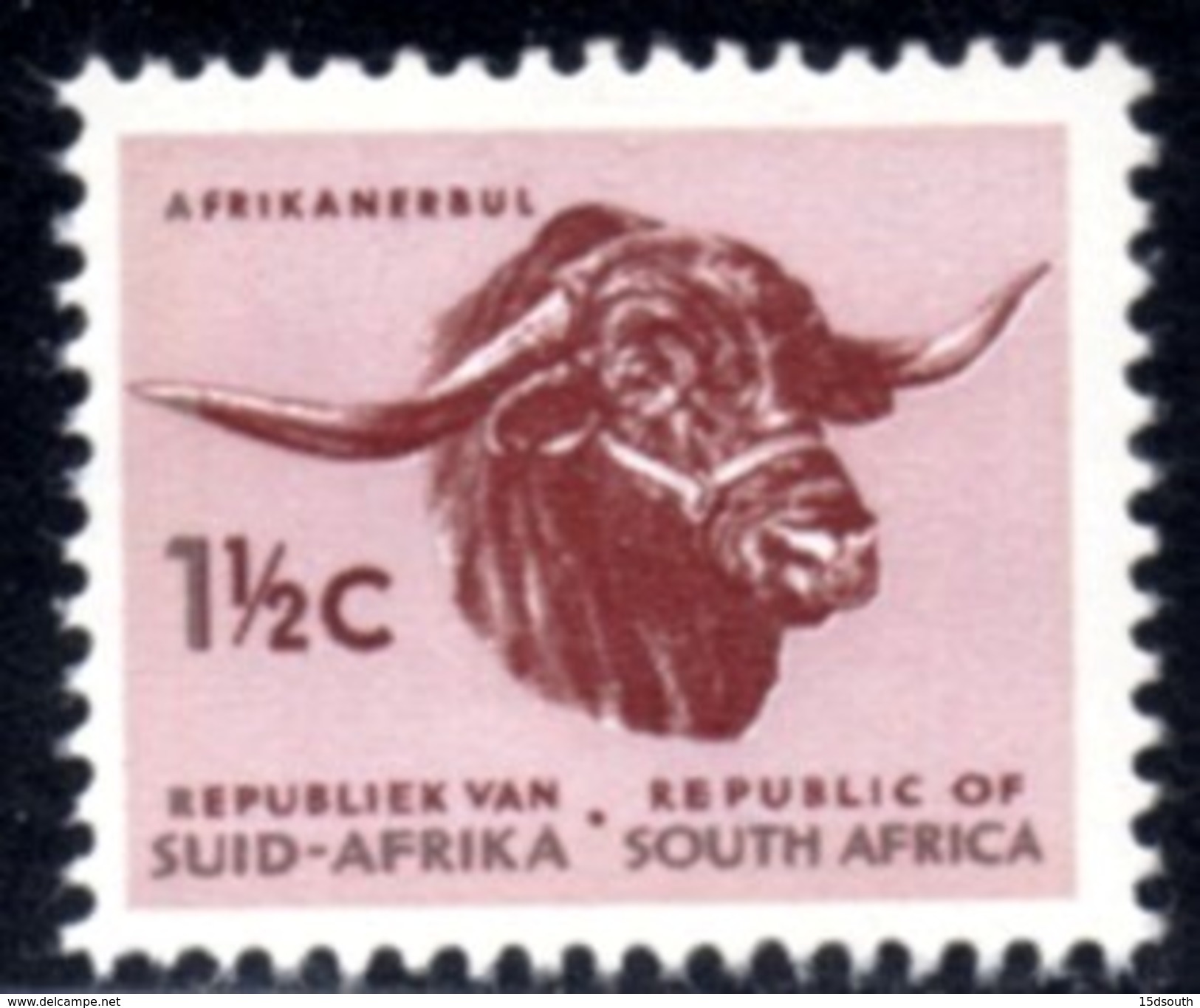 South Africa - 1969 1½c Bull Swiss Paper 5mm Band (**) # SG 284 - Neufs