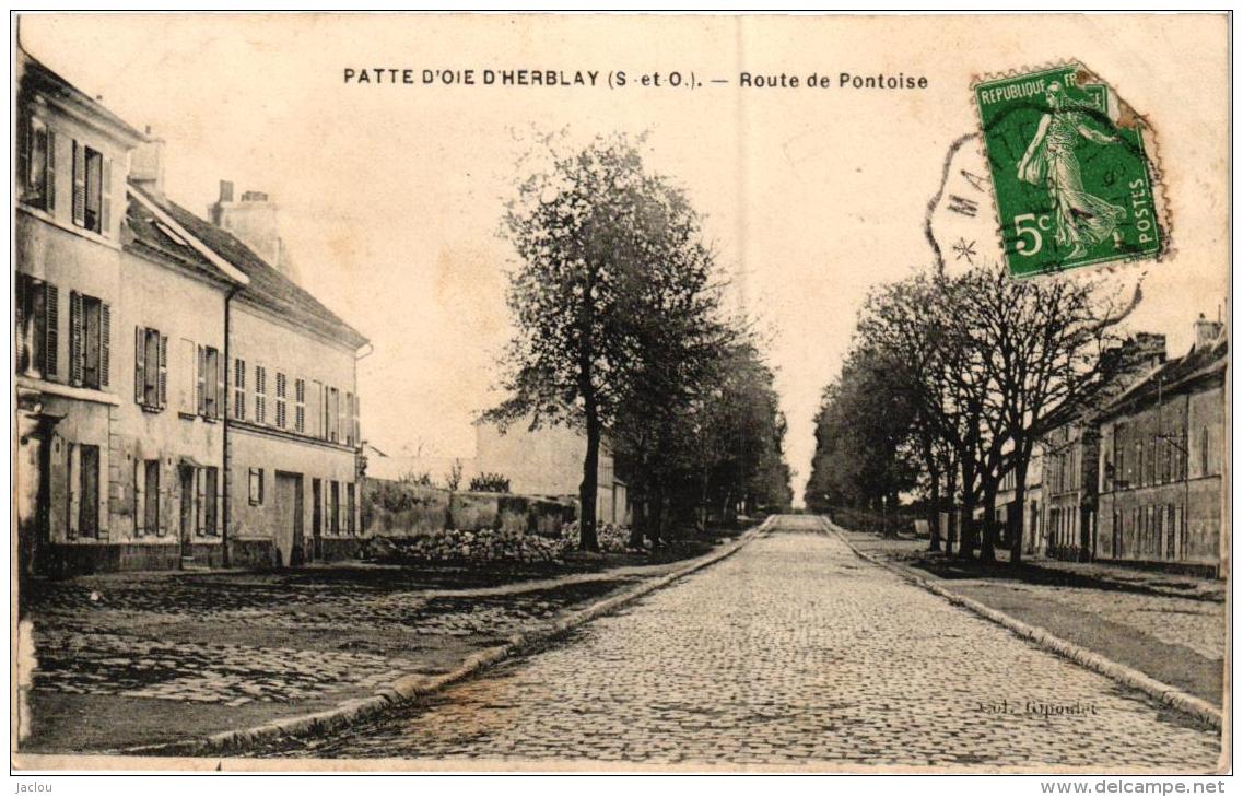 PATTE D'OIE D'HERBLAY ,ROUTE DE PONTOISE   REF 51898 - Herblay