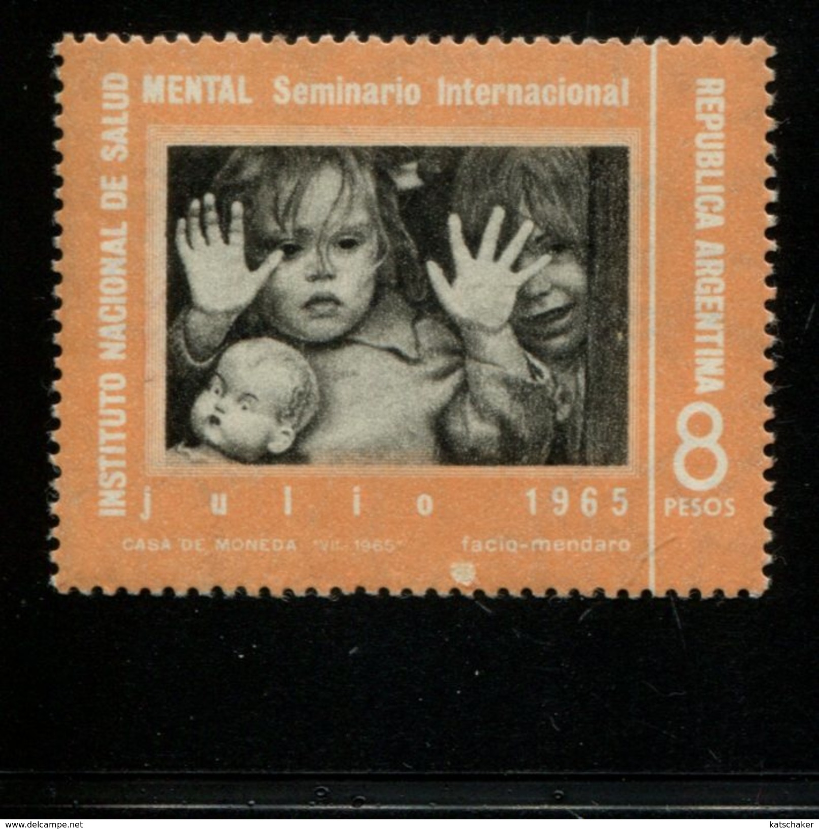 423622591 ARGENTINIE DB 1965 POSTFRIS MINTNEVER HINGED POSTFRIS NEUF YVERT 715 - Ongebruikt