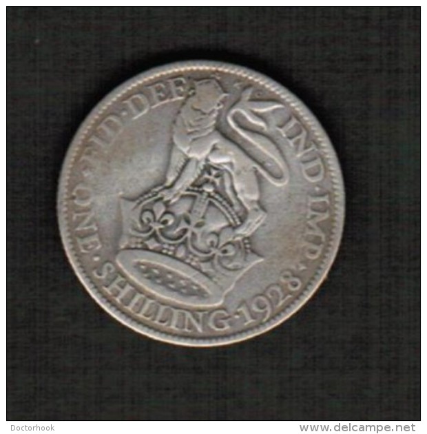 GREAT BRITAIN  1 SHILLING (SILVER) 1928 (KM # 833) - I. 1 Shilling