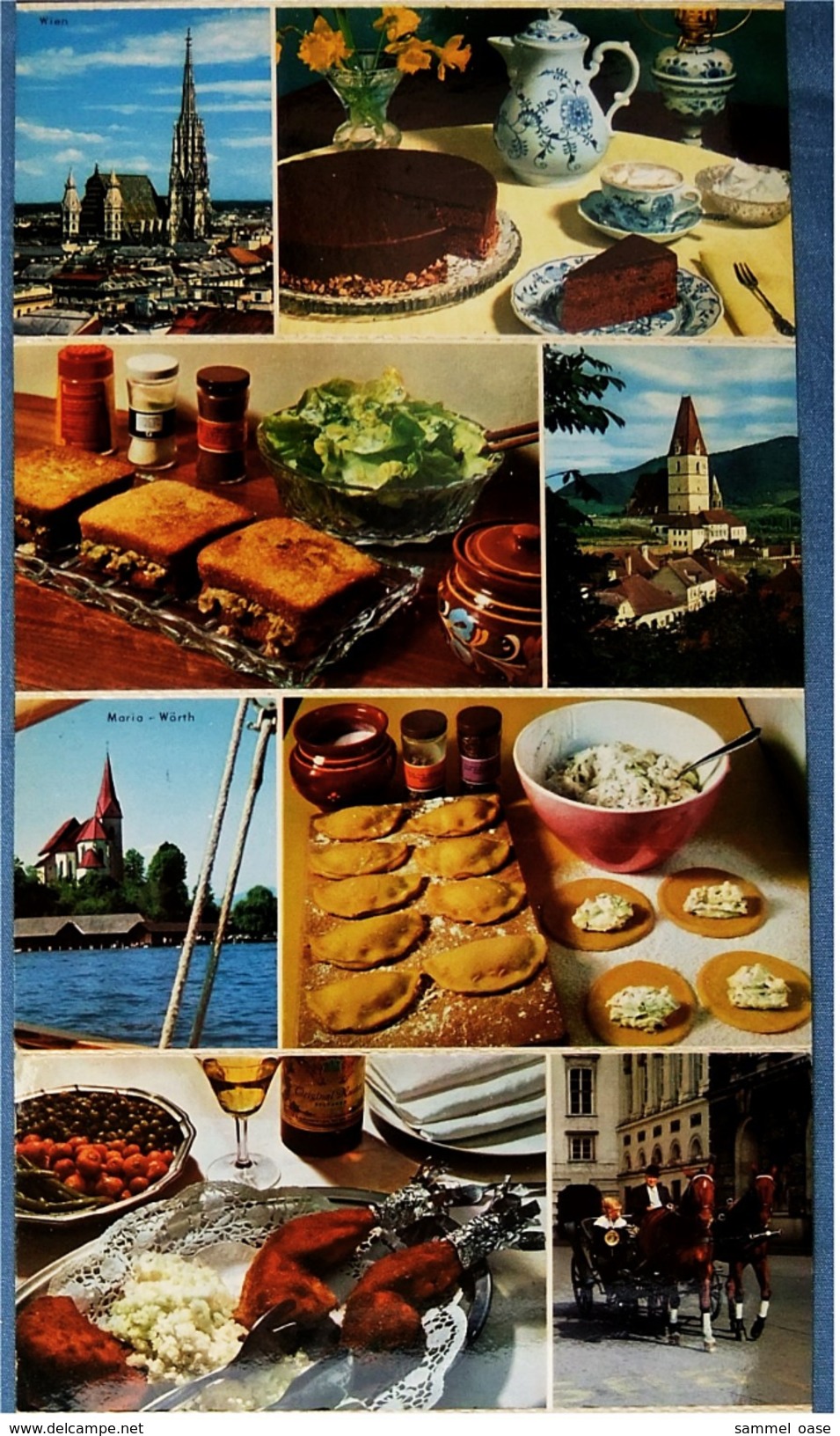 18 Falt-Karten Speisen / Rezepte - Spezialitäten aus Österreich