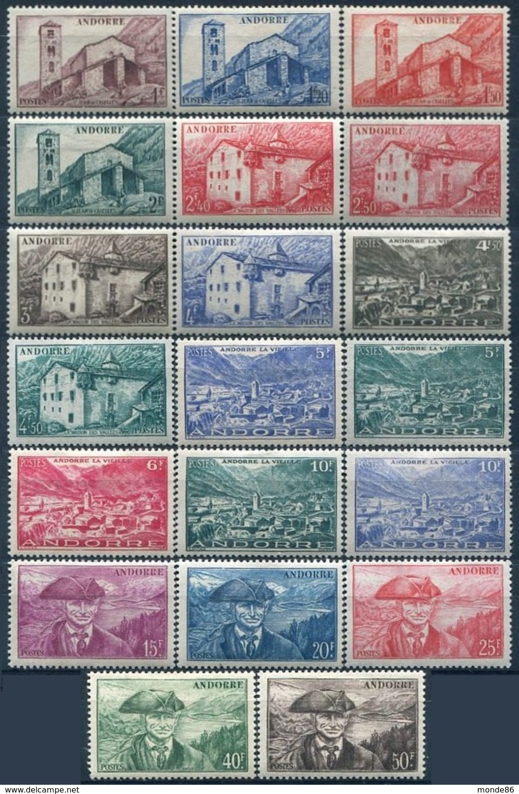 Y&T  N° 100-118 * - Unused Stamps