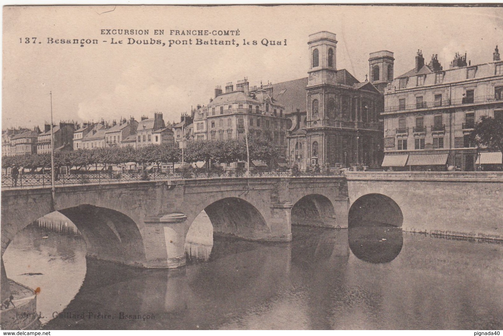 Cp , 25 , BESANÇON , Le Doubs, Pont Battant, LesQuais - Besancon