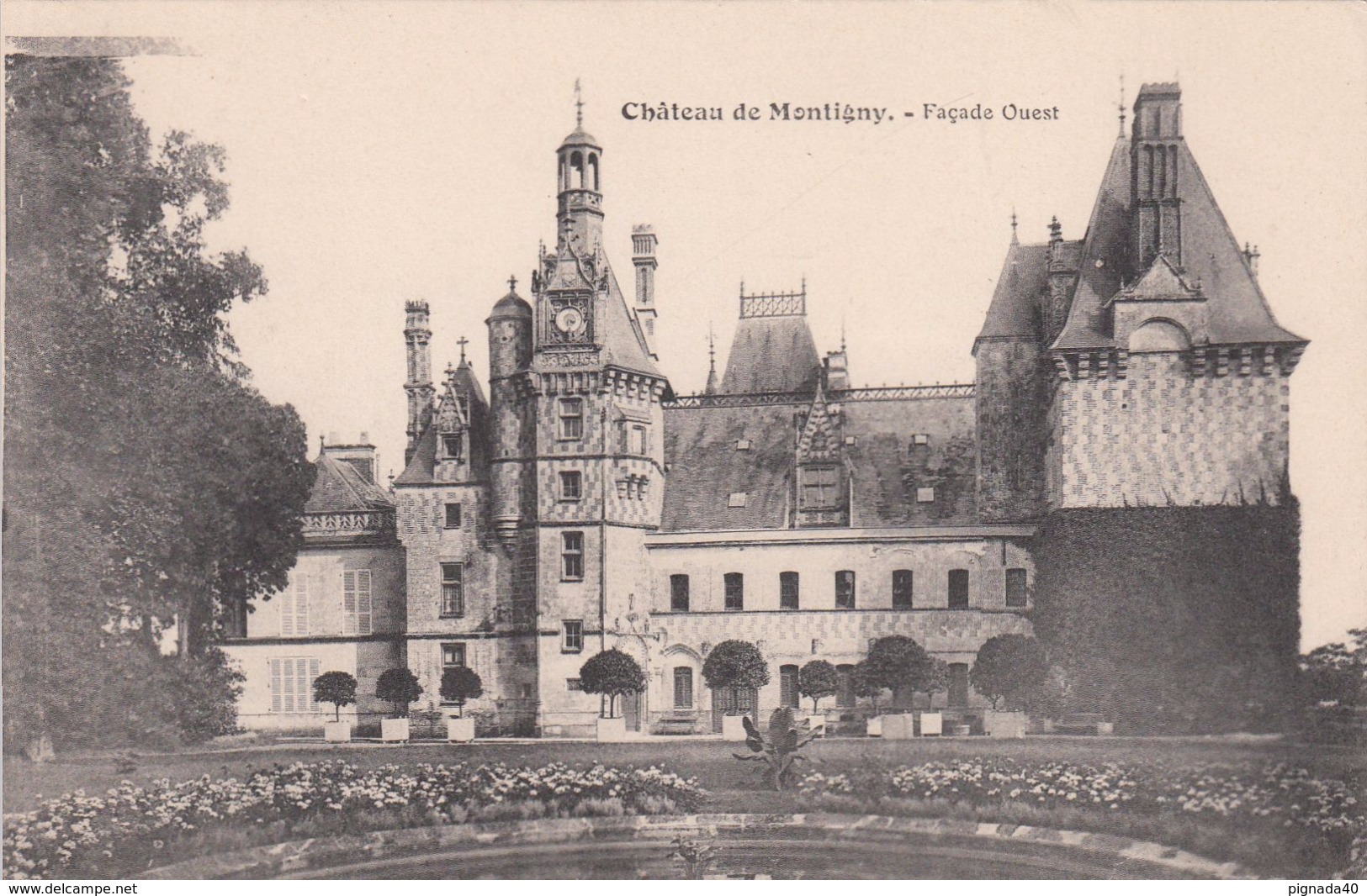 Cp , 28 , MONTIGNY , Le Château , Façade Ouest - Montigny-le-Gannelon
