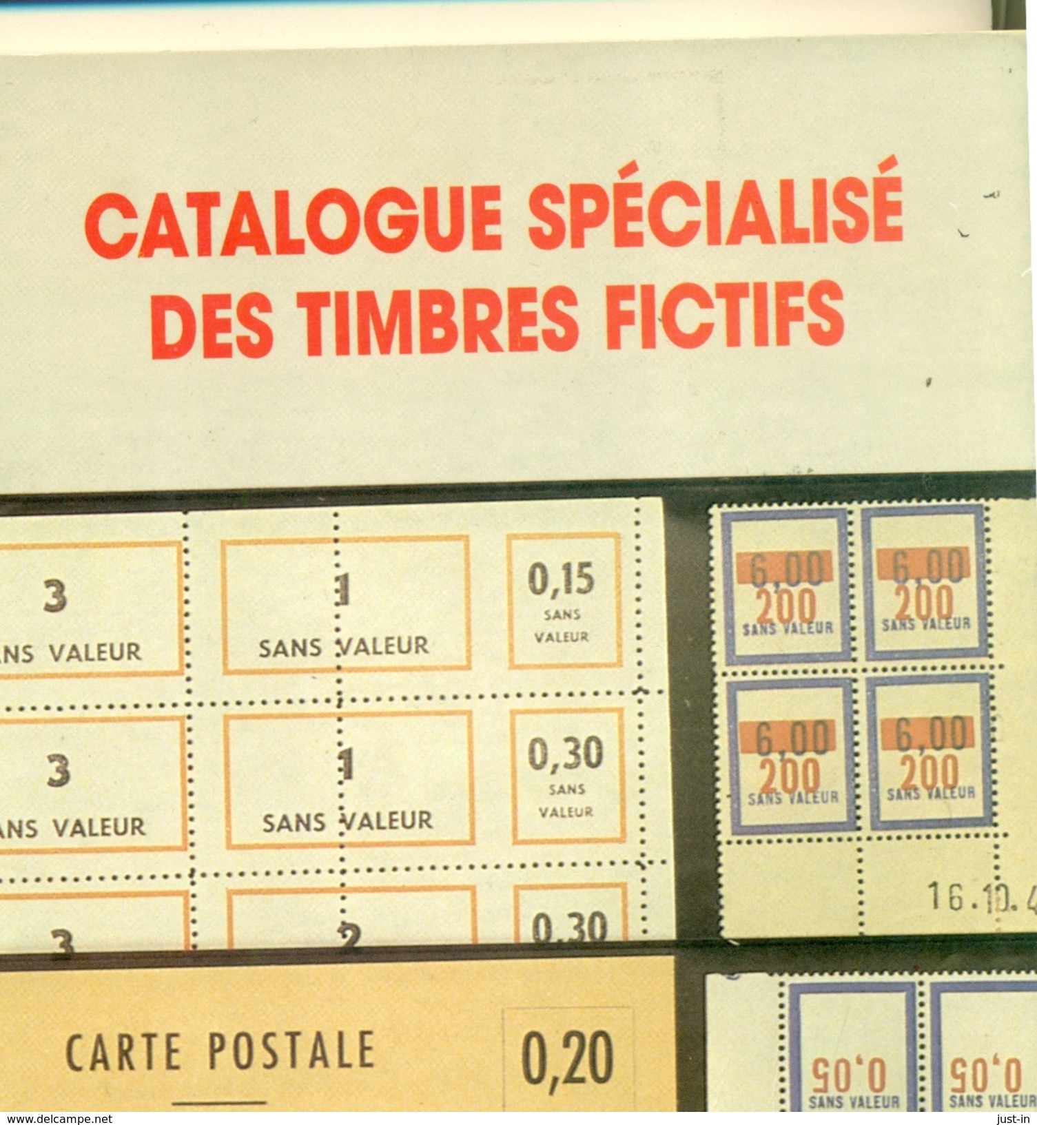 FRANCE 1994 CATALOGUE SPECIALISE DES T. FICTIFS Par GOMEZ.GILLES.LE BARON. RARE - France