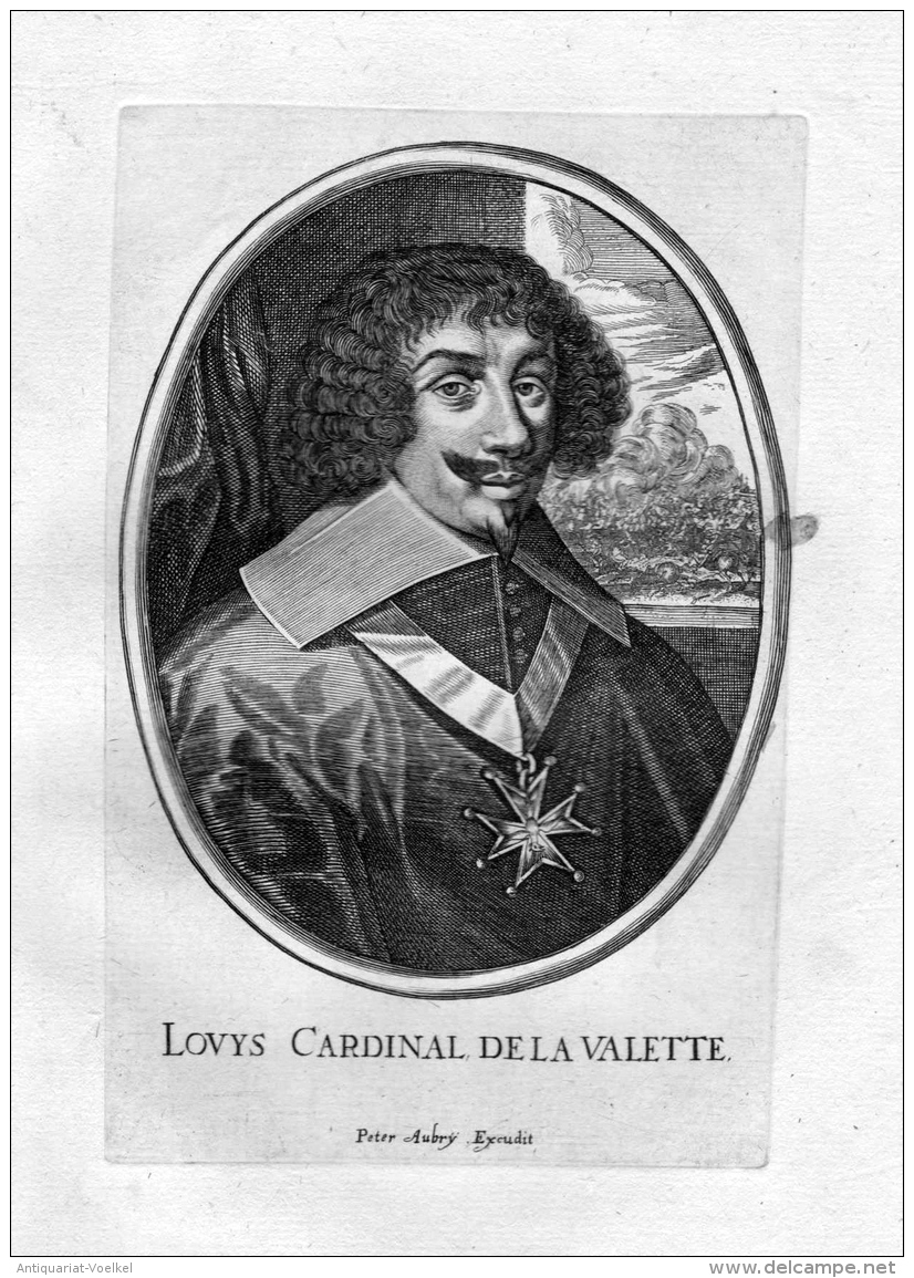 Louys Cardinal De La Valette - Louis De Nogaret De La Valette Portrait Kupferstich - Prenten & Gravure