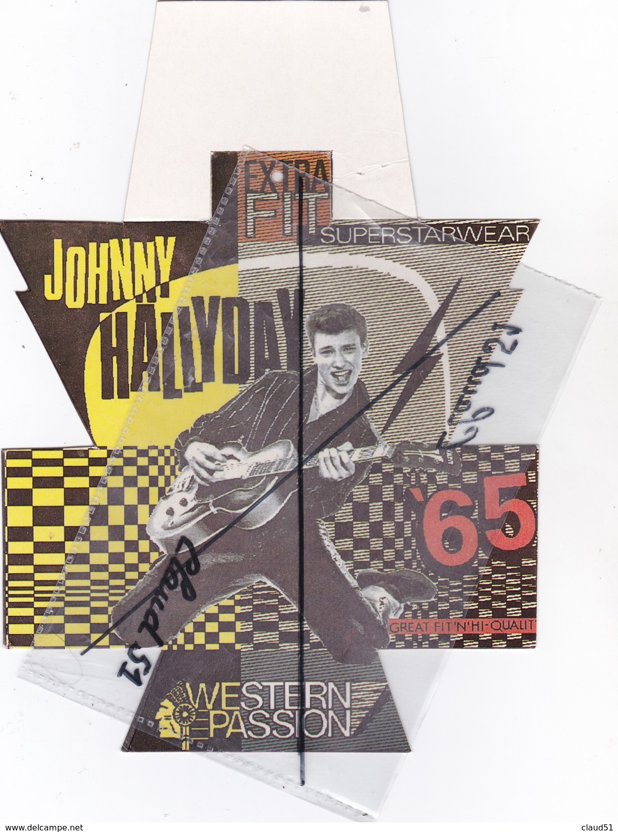 Lot De 2 Etiquettes :Johnny Hallyday WESTERN PASSION - Autres & Non Classés