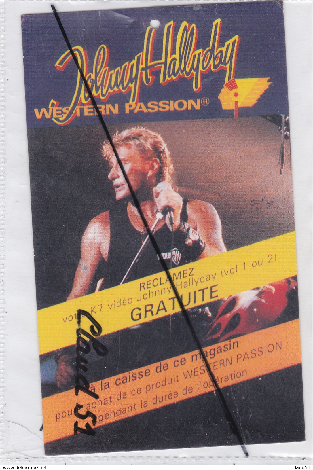 Lot De 2 Etiquettes :Johnny Hallyday WESTERN PASSION - Autres & Non Classés