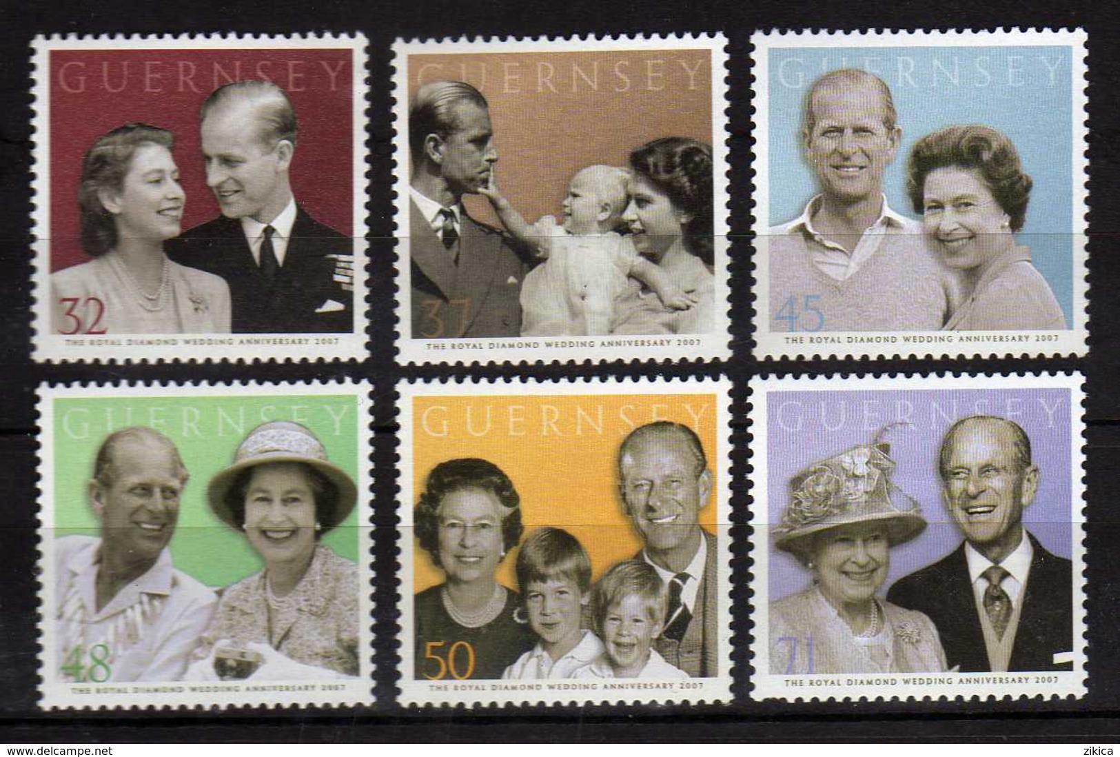 Guernsey 2007 60th Anniversary Of Queen Elizabeth II And Prince Philip.MNH - Guernesey