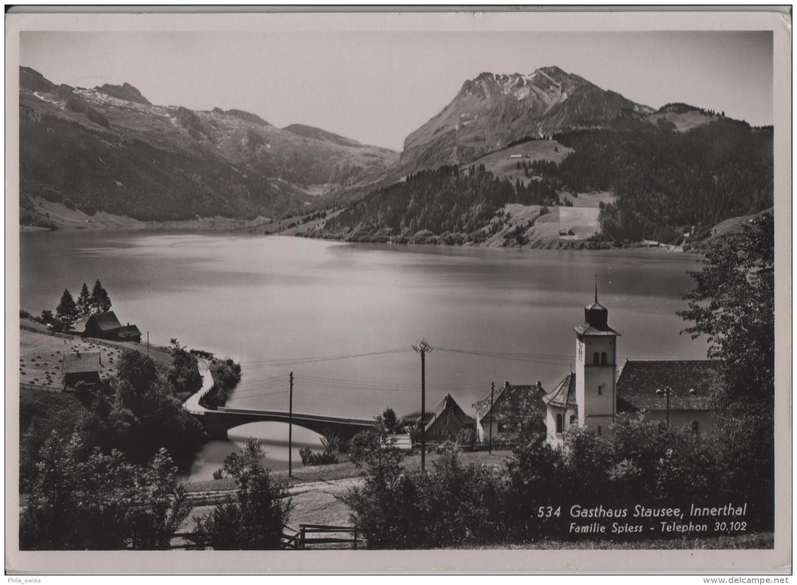 Gasthaus Stausee, Innerthal  Familie Spiess - Photo: Henri Müller - Innerthal