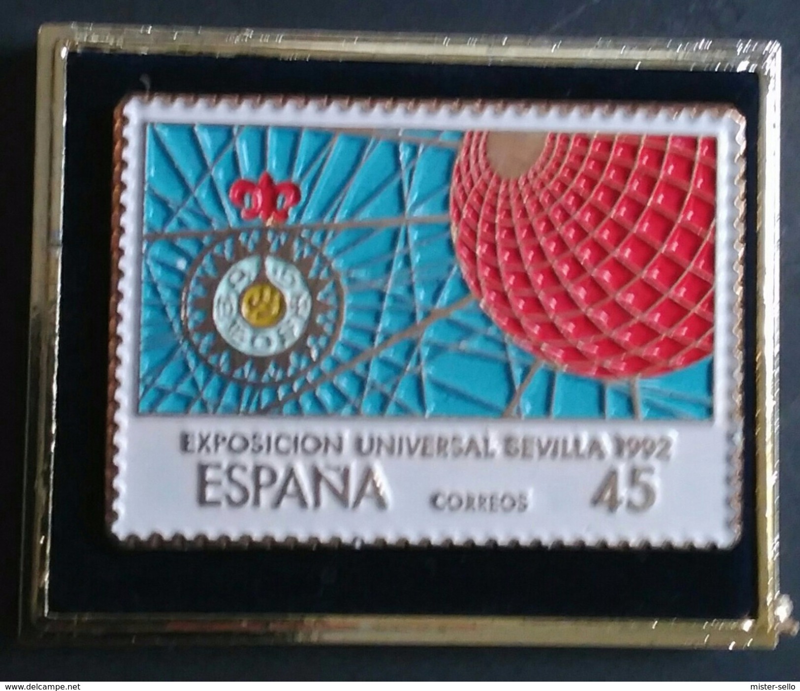 PIN DEL SERVICIO FILATÉLICO. EXPO SEVILLA 92. - Correo