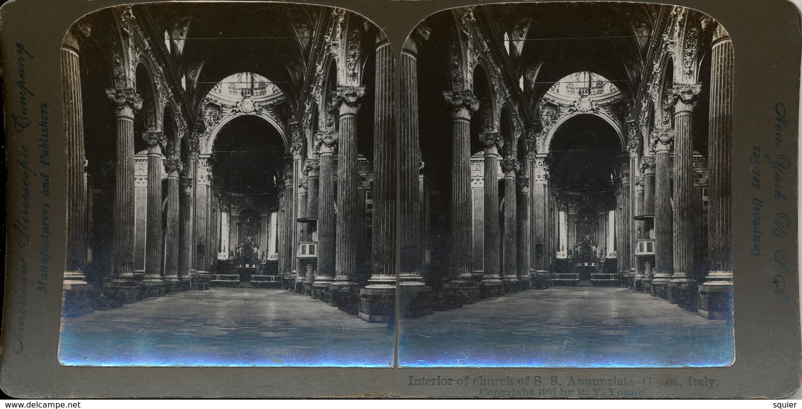 R.Y.Young, Italy, Genua, American Stereoscopic Company - Stereoscoop