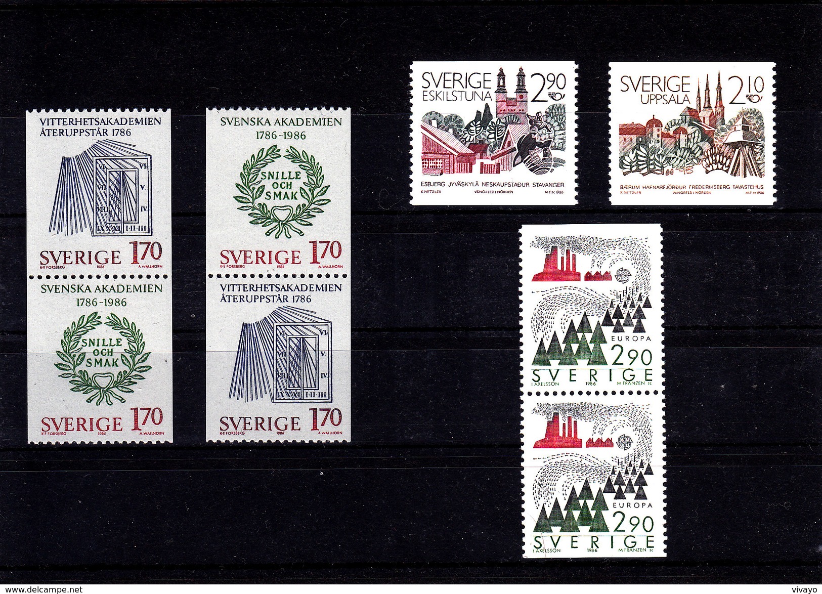 SWEDEN - SUEDE - SCHWEDEN - SUECIA - 1986 - **/MNH -  ACADEMY, NORDEN, EUROPA - Unused Stamps