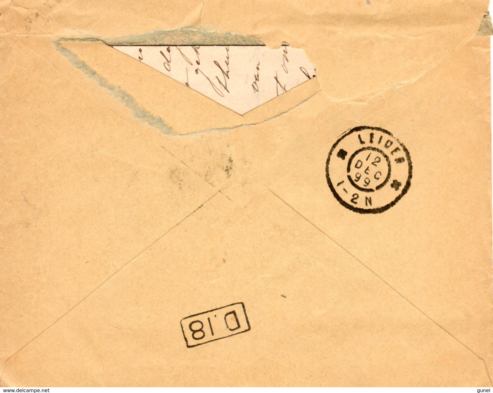 1899 Brief Met Inhoud Van Arnhem Naar Leiden Met Firmalogo D.Pel Confiseur, Cuisinier - Brieven En Documenten